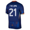 Nederland F. De Jong 21 Borte EM 2024 - Herre Fotballdrakt